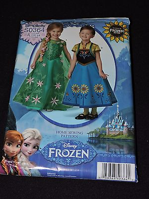 #ad Disney Frozen Simplicity S0364 US 3 8 Girls Dress Costume Dress Up New Pattern $7.64