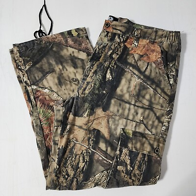 #ad Mossy Oak Men#x27;s Cargo heavy Hunting Pants Camo size 40 42 NWT $22.50