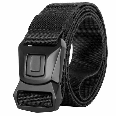 #ad Belts for MEN Quick Button Release Buckle Military Belt Strap Tactical Waistband $16.99
