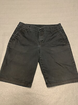 #ad Liz Claiborne shorts womens 4p black cotton spandex stretch $9.00