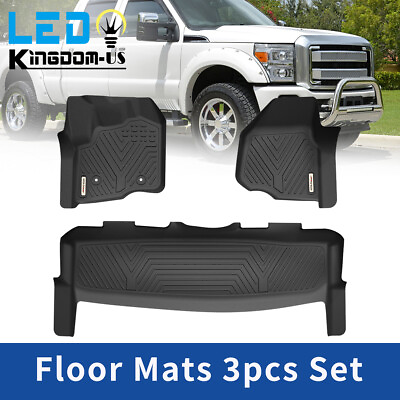 #ad Floor Mats for 2012 2016 Ford F 250 F 350 F 450 SuperCrew Cab All Weather Liners $81.19