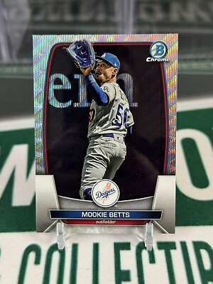 #ad Mookie Betts 2023 Bowman Chrome #2 Wave Refractor 100 $12.99