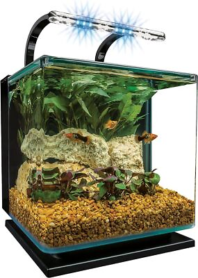 #ad Aquariums amp; Fish BowlsContour Glass Aquarium Kit with Rail Light $59.85