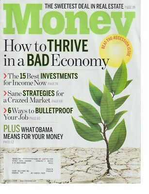 #ad Money Magazine How To Thrive In a Bad Economy February 2009 IR KL3676 $15.00