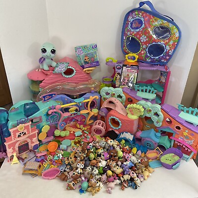 #ad Littlest Pet Shop Huge Lot Of 200 Pets Multiple Playsets amp; Assorted Accessories $1170.00