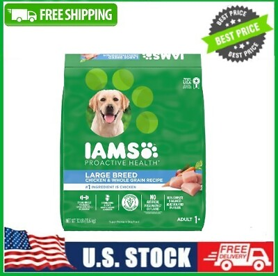 IAMS Real Chicken Flavor Dry Dog Food for Large Breed Adult Dog 30 lb $44.09