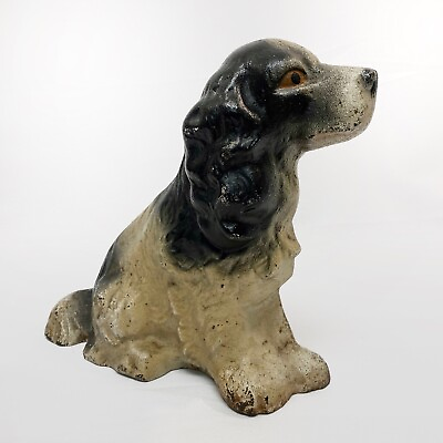 #ad Antique Rare Wilton Products Cast Iron 6.5quot; Cocker Spaniel Dog Doorstop Bookend $155.95