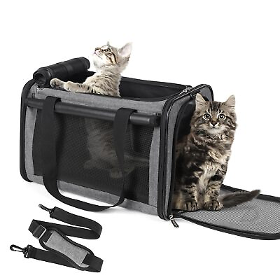 #ad 25 lbs Lightproof Pet Carriers Airline Approved Dog Cat Travel Soft Sided Car... $44.92