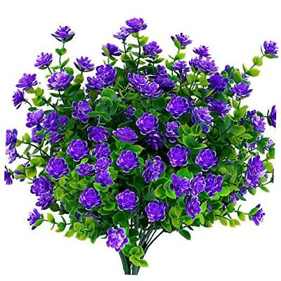 #ad Artificial Flowers Fake Outdoor UV Resistant Boxwood Shrubs Faux 4 Purple $24.84