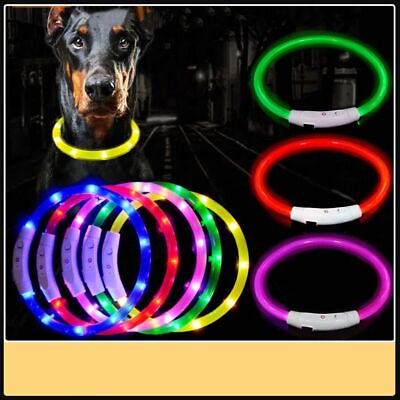 #ad PVC Pet Dog Collars Luminous Luminous Collar New Dog Supplies $8.05