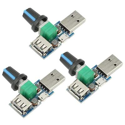 #ad 3Pcs 5W USB Fan Air Volume Speed Stepless Governor Module USB Speed Controlle... $19.96