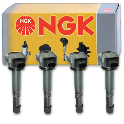 #ad 4 pcs NGK Ignition Coil for 2008 2012 Honda Accord 2.4L L4 Spark Plug Tune vj $189.75