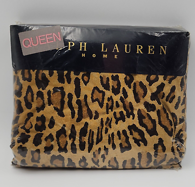 #ad **NEW** Ralph Lauren Home Aragon Neutral Leopard Premium Fitted Sheet Queen $279.99