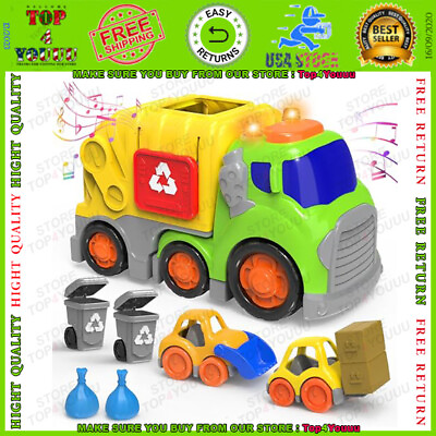 #ad Toddler for 1 2 3 Year Old Boys 9 in 1 Trash Truck Toys Baby Garbage Truck $27.41