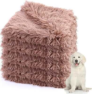 #ad #ad 4 Pcs Calming Pet Throw Blanket Shaggy Plush Dog Blanket Pet Sleeping Bed khaki $22.08