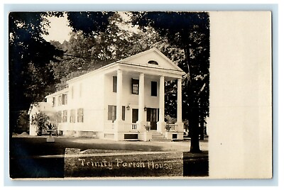#ad 1938 Trinity Parish House Side View Lancaster New York NY RPPC Photo Postcard $9.99