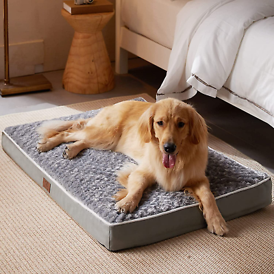 #ad Orthopedic X Large Dog Bed Chew Proof Dog Bed for Large 42 X 30 X 4 Inch Grey $52.43
