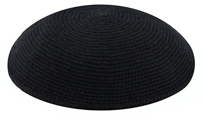 #ad Hand Knitted Black Yarmulke Yamaka Kippah Kipot kipa hat 6.5 inch 17 cm $6.98