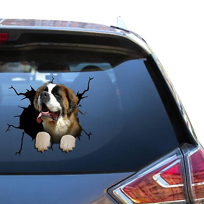 #ad Saint Bernard Car Decal Saint Bernard Dog Sticker St Bernard Stickers Decals $16.98