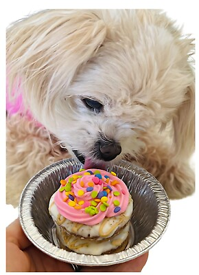 #ad DEZICAKES Dog Birthday Cake Pink Petit for Peanut Butter Cinnamon Dog Cake $14.99