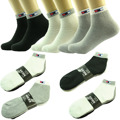 #ad Wholesale Assorted Tom Colors Men#x27;s Ankle Quarter Sports Socks Size 9 11 10 13 $84.99