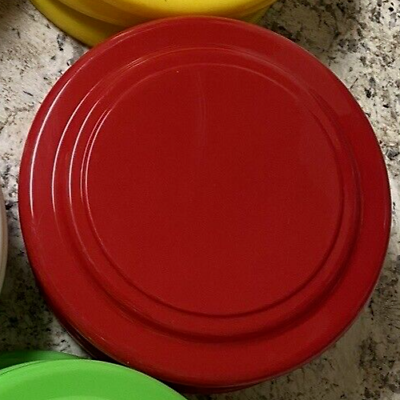 #ad Plastic Frisbees Red Lot of 6 $17.99