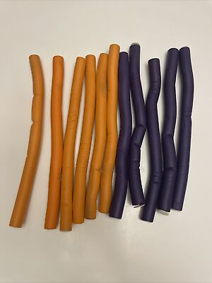 #ad Multi colored Various Sizes Bendy Twist Foam Hair Rollers Set Of 11. B5 $10.00