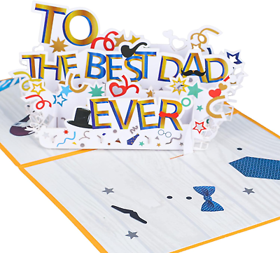 #ad Father#x27;S Day Card 3D Pop up Fathers Day Card with Envelope and Card Creative Ha $12.35