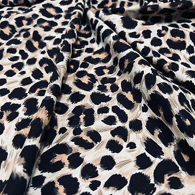 #ad Spandex Fabric Leopard Animal Print 4 way Stretch by Yard for Swimwear Sportwear $12.99