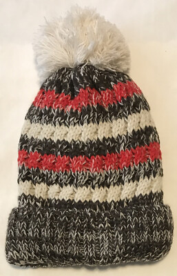 #ad Fleece Lined Warm Knitted Slouchy Pom Cable Beanie Cap Toboggan Coffee NEW $7.80