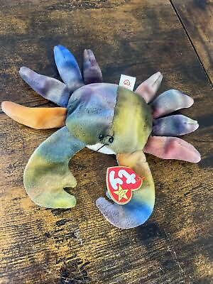 #ad 1996 Claude the Crab Ty Beanie Baby Rare Tie Dye Retired $7.99