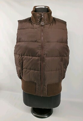 #ad Womens Old Navy Brown Down Vest Vintage Size LARGE $9.99