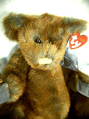 #ad Ty 1999 Brown amp; Blue Beanie Baby plush stuffed Bear 16quot; $35.00