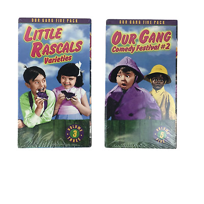 #ad Little Rascals and Our Gang Vintage 2 VHS Tapes New And Sealed $4.70