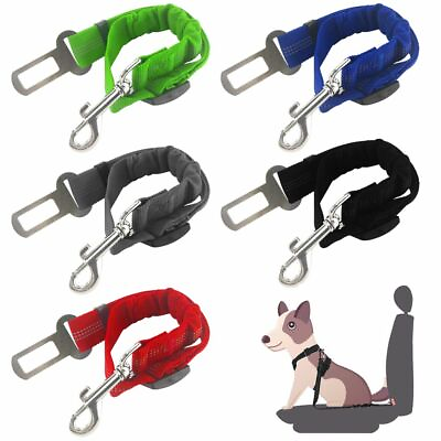 #ad Elastic Pet Dog Cat Car Safety Seat Belt Leash Adjustable Nylon Seatbelt Strap $7.89