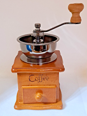 #ad Wooden Coffee Grinder Vintage Style Manual Coffee Grinder Retro Grainder $18.99