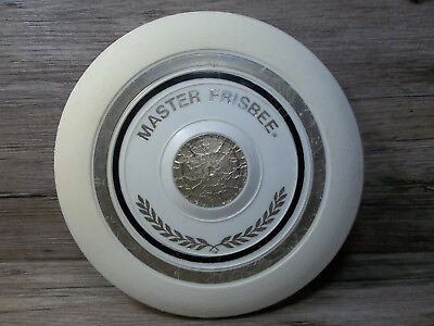 #ad Wham o Master frisbee silver trim logo in center 10 1 2quot; heavy plastic V $29.99