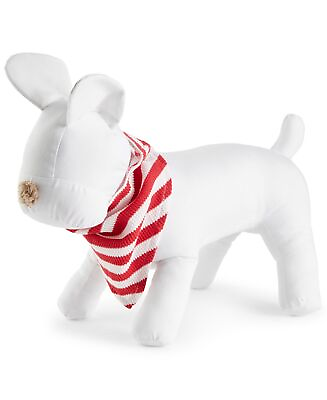 #ad allbrand365 designer Pet Matching Striped Bandana Red Stripe Size Large X Large $14.00