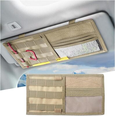 #ad Car Sun Visor Organizer Tactical Visor Panel Storage Pouch Holder Nylon Pocket $6.99