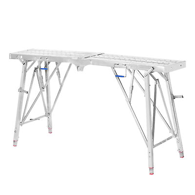 #ad Scaffolding Platform Heavy Duty Steel Work Platform Adjustable Height Portable $77.07