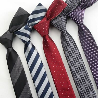 #ad 1pc Business Necktie 5cm Polyester Dot Ties Men#x27;s Fashion Stripes Neckties Acce $16.61