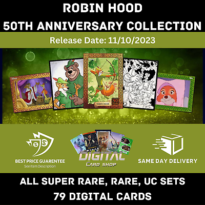 #ad Topps Disney Collect Robin Hood 50th Anniversary Collection All Super Rare R UC $14.94