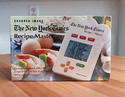 #ad Electronic Cookbook Sharper Image New York Times Recipe Master Handheld NIB NIP $19.99