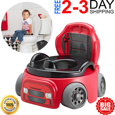 #ad Car Racer Kids Potty Seat Training System Toddler Child Boys Toilet Chair Fun $33.99