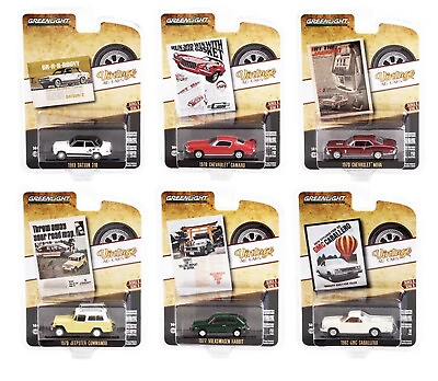 #ad Greenlight 1 64 Vintage Ad Cars Series 6 Complete Set Of 6 Die cast Cars $54.99