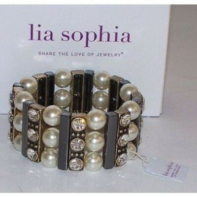 #ad 💎NEW Lia Sophia quot;CLASSIQUEquot; Stretch Bracelet • Item #12797 •  RV $88 • Retired  $39.99