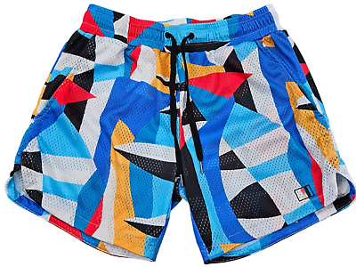 #ad Jacks Athletics Men#x27;s Multicolor Heavy Mesh 6quot; Unlined Shorts Size Large $26.49
