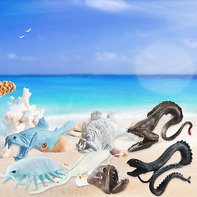#ad 7pcs Sea Animal Figurines Simulated Decoration Sea Animal Figurine Model Fish $12.27