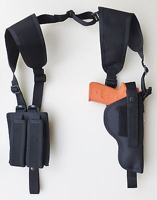 #ad Shoulder Holster for RUGER SR45 with 4 1 2quot; Barrel Double Mag Pouch Vertical $34.95