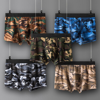 #ad Mens Trunks Boxer Briefs Sexy Underwear Shorts Underpants Camouflage S 2XL $6.36